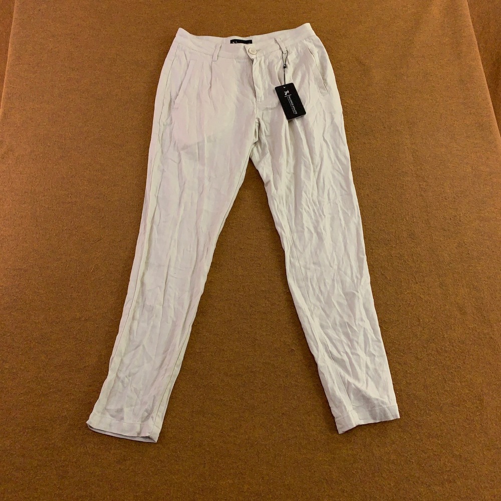Tailored Athlete Mens 30W 30L Beige Linen Blend Pleated Trousers NWT